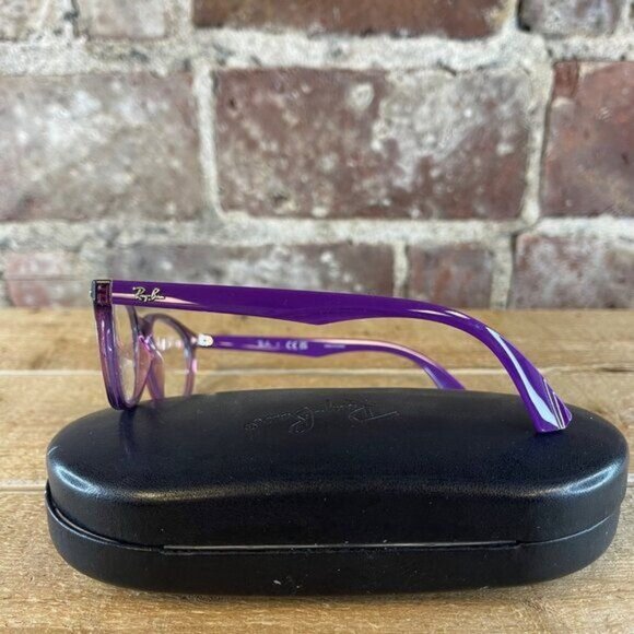 Ray-Ban Kids' Ry1599 Rectangular Eyeglass Frames In Purple w/ case - Picture 3 of 6